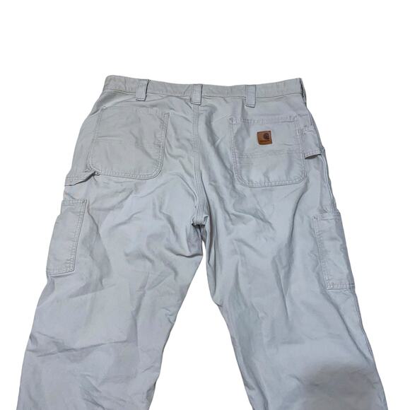 Carhartt Men’s Utility Original Dungaree Fit Khaki Work Pants Size 38x30 - Picture 3 of 7